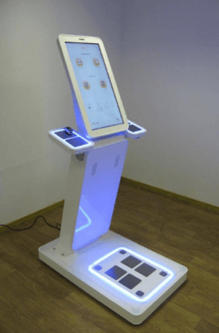 Multiscan 27-Zoll-Kiosk mit Standfläche