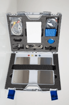 Multiscan Portable im Koffer, Platten und Kabel