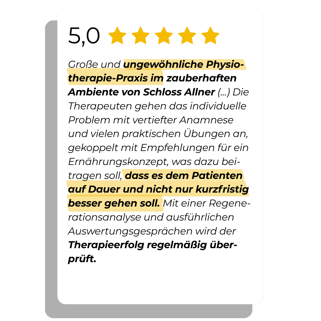MOJO Physiotherapie - Kundenstimmen 1