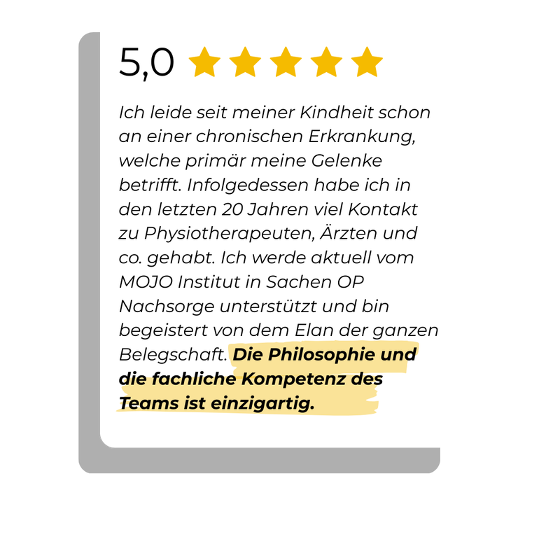 MOJO Physiotherapie - Kundenstimmen 5