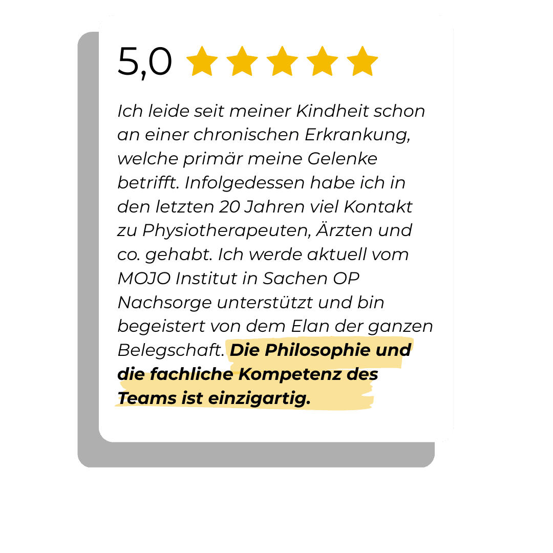 MOJO Physiotherapie - Kundenstimmen 5