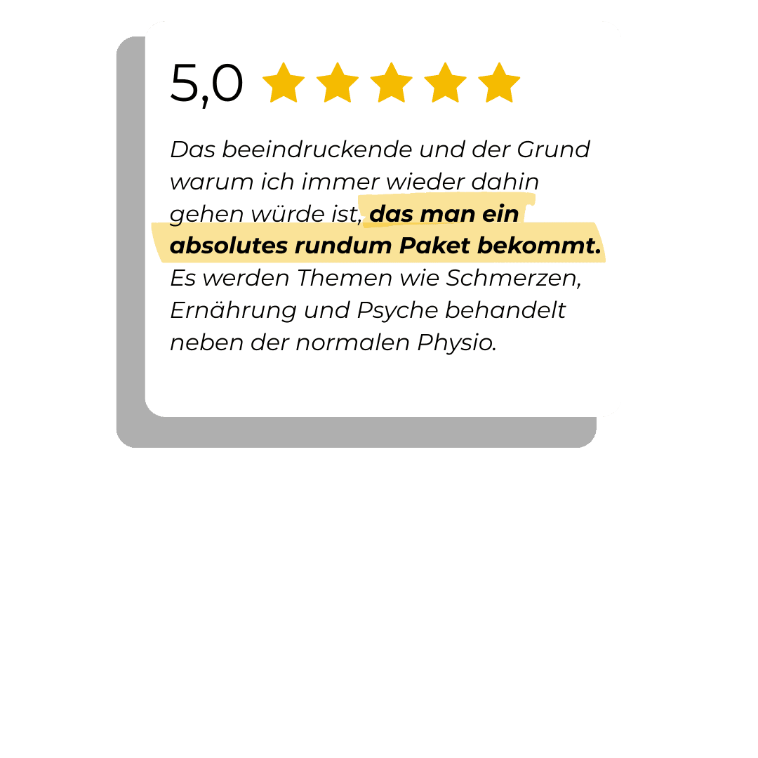 MOJO Physiotherapie - Kundenstimmen 7
